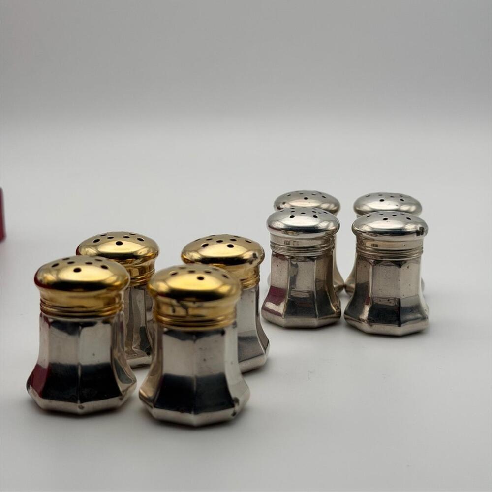 Cartier Sterling Silver Salt & Pepper Shakers Set – Gilt Lids – With Box - Picture 5 of 7